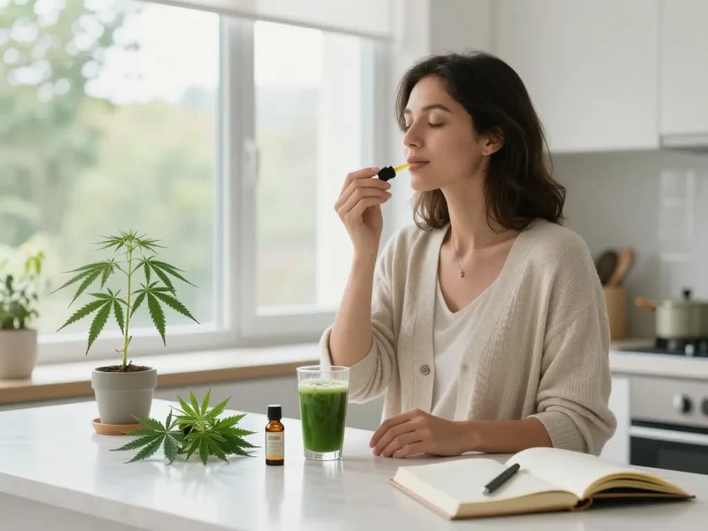 Scopri i vantaggi dell'hashish 120u con olio CBD di alta qualità in una cucina benessere serena