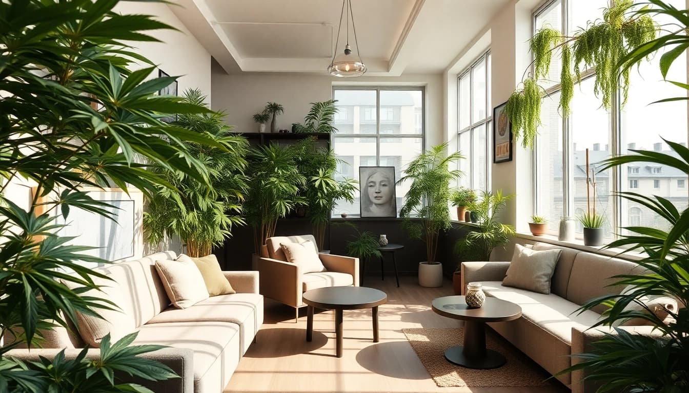 Genießen Sie die entspannende Atmosphäre im cannabis club hamburg mit stilvollem Interieur.
