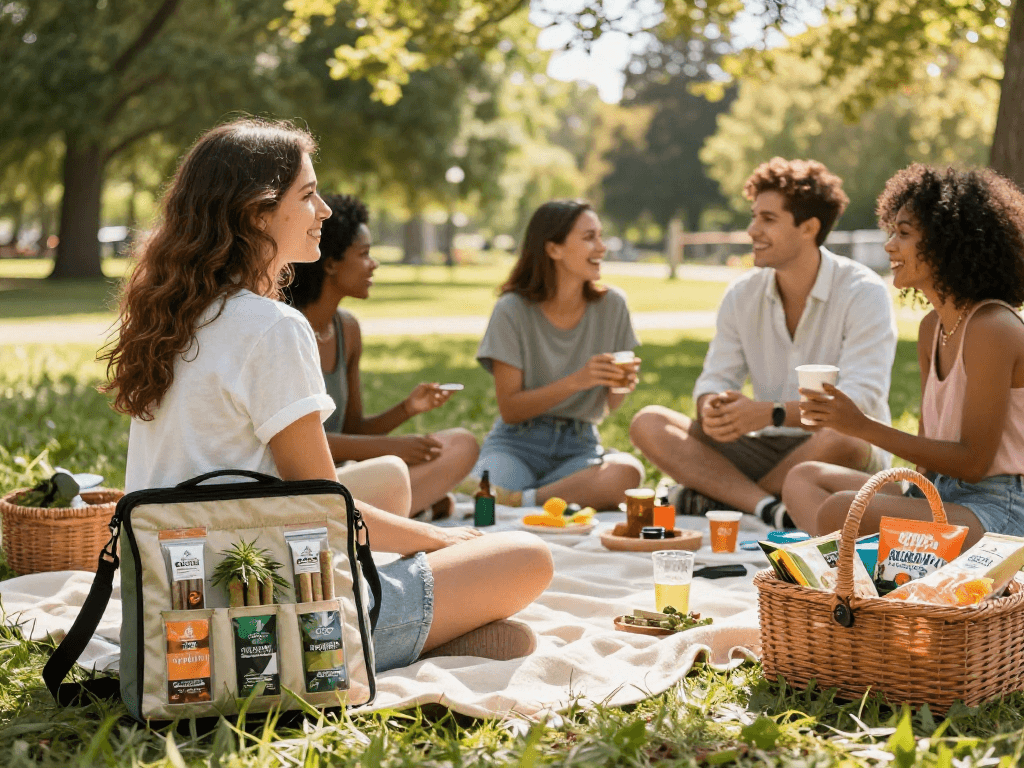Buy pre-rolls online and enjoy natural wellness with premium CBD products in a vibrant outdoor setting.