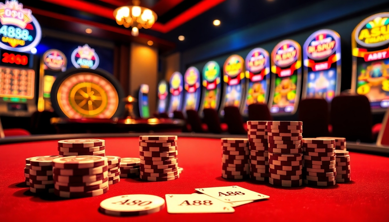 Enjoying thrilling casino games with AF88 poker chips and an elegant setup.