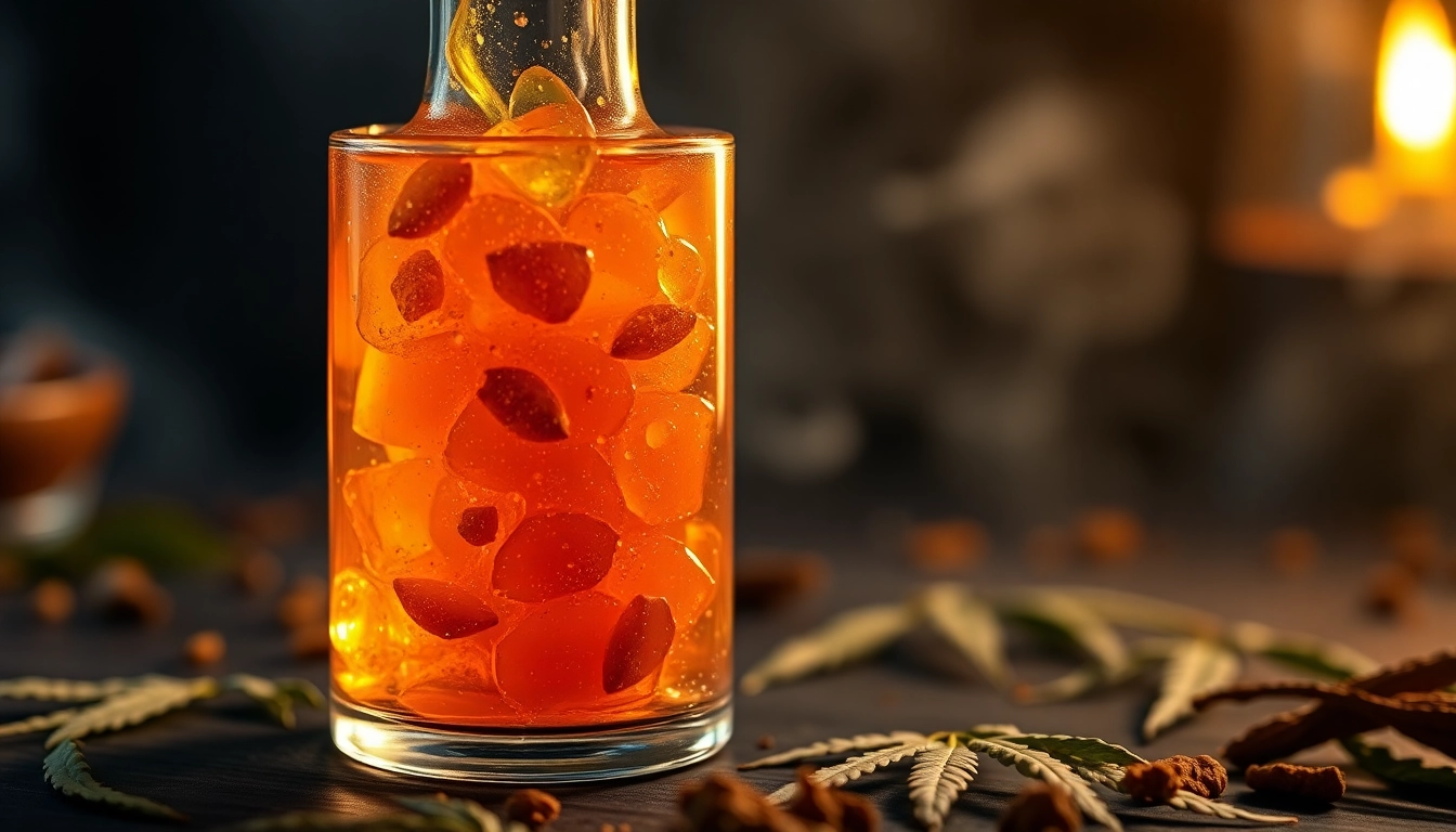 Experience the rich texture and color of west coast cure rosin in this artistic display.