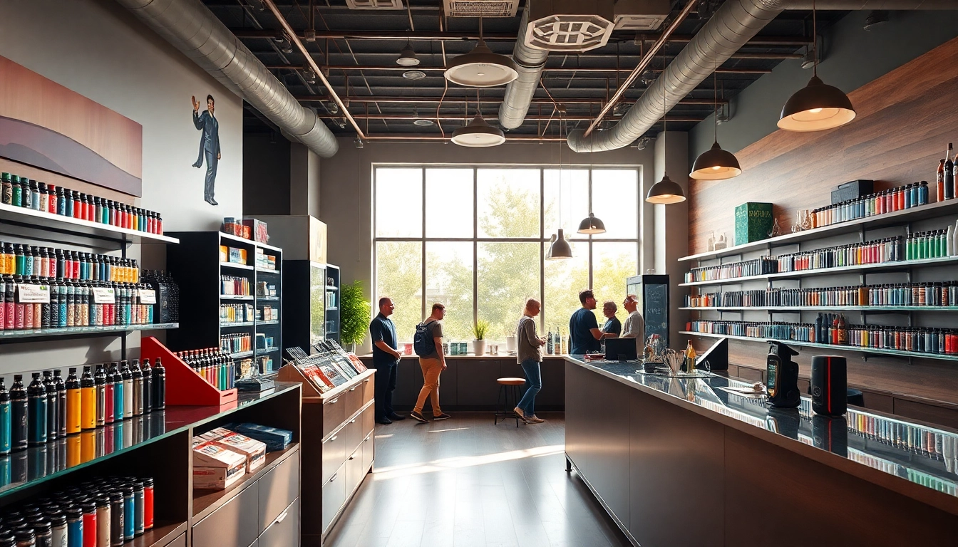 Experience primevaporusa.com with engaging vape shop atmosphere showcasing devices.