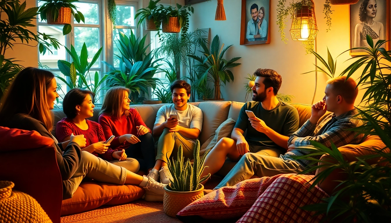 Engaging users interact on a weed telegram channel, showcasing community and connection.
