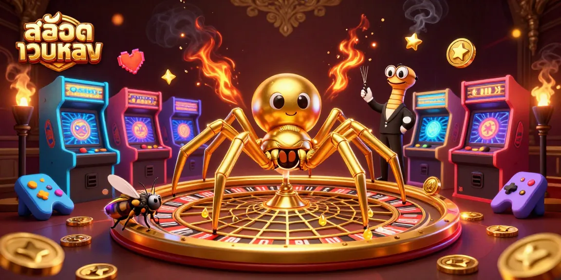 Experience thrilling slots action with สล็อตเว็บตรง at this vibrant casino-themed scene.