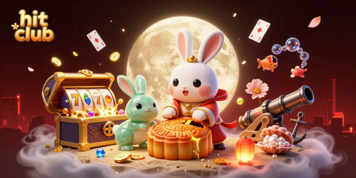 Experience thrilling action at hit club as the moon rabbit reveals hidden poker chips and treasure