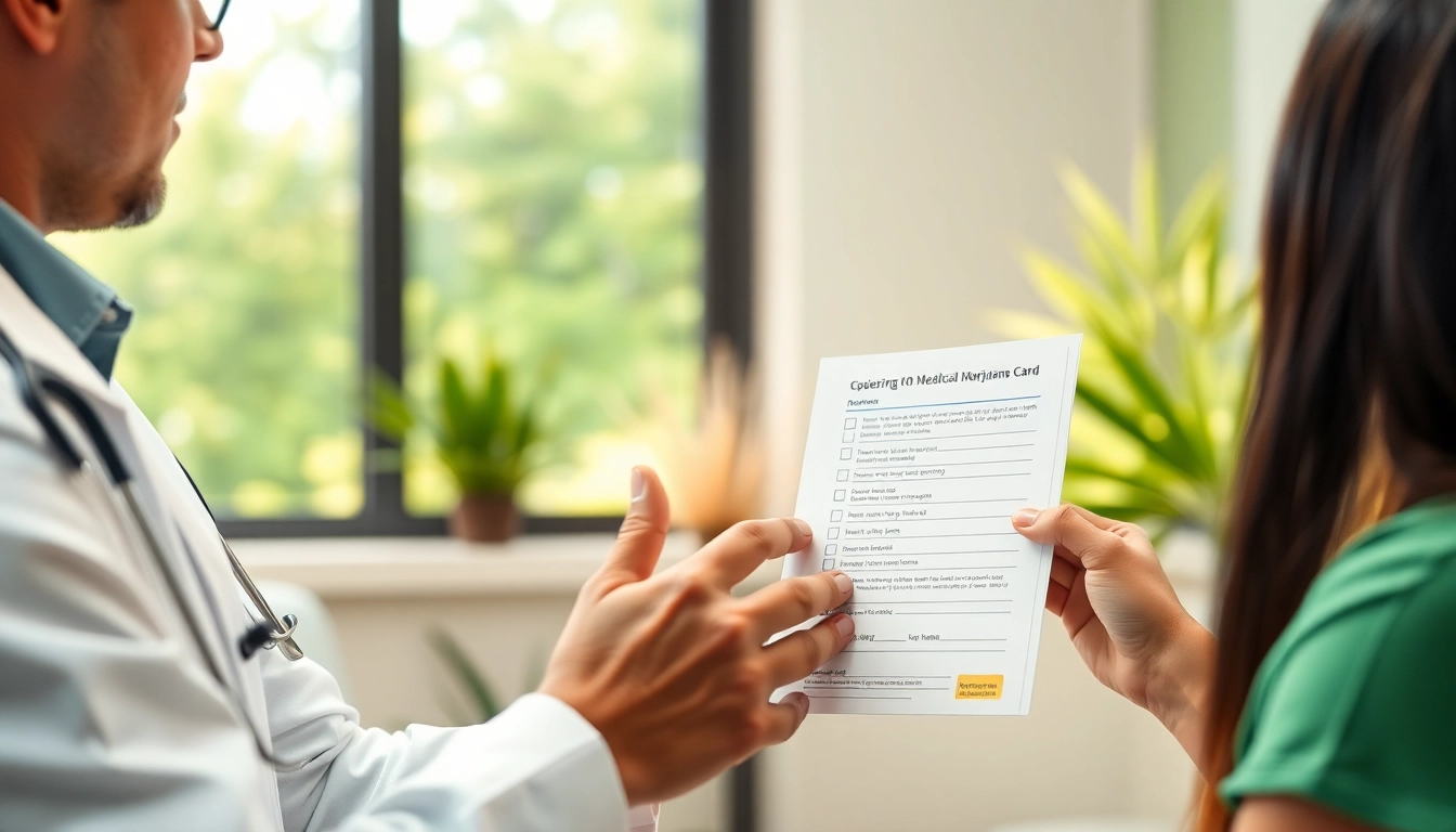 Get Medical marijuana card with a healthcare professional in a warm clinic environment.