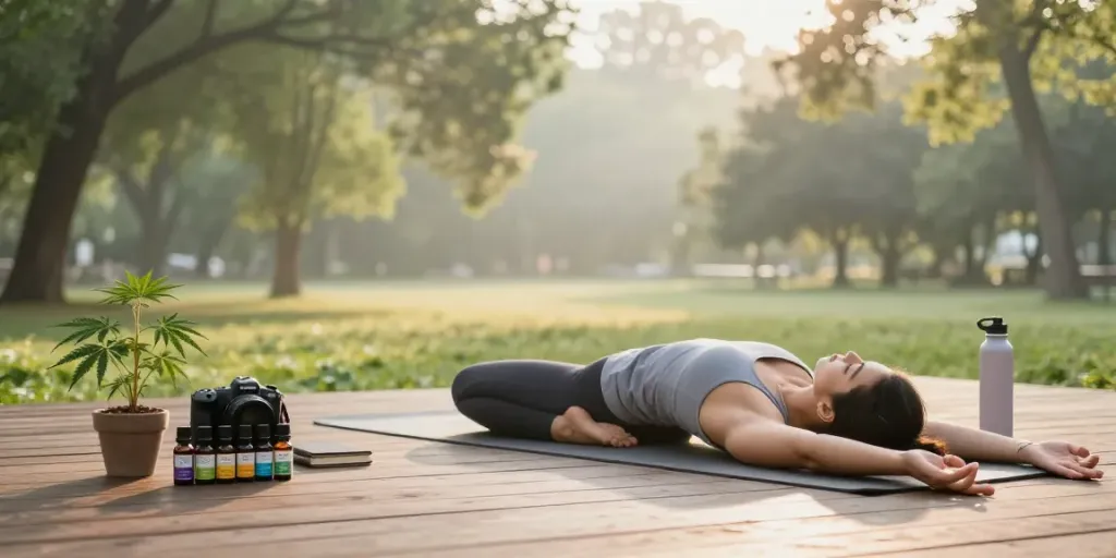 Experience natural wellness with cheap dabs CBD oil during outdoor yoga.