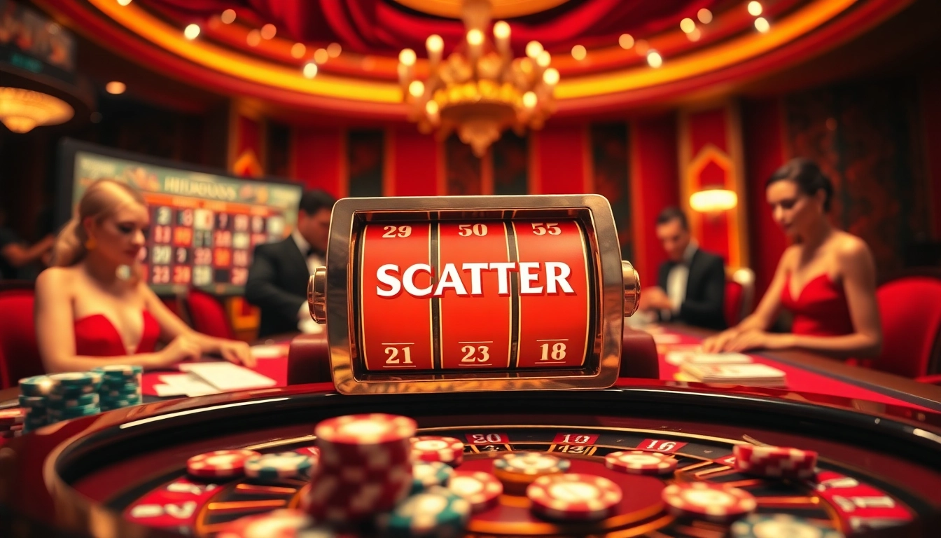 Experience the thrill of scatter hitam wins at a luxurious casino slot game.