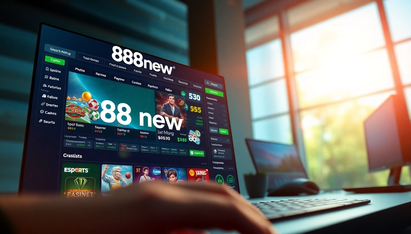 Explore the dynamic 888new gaming platform showcasing popular online games and a secure interface.