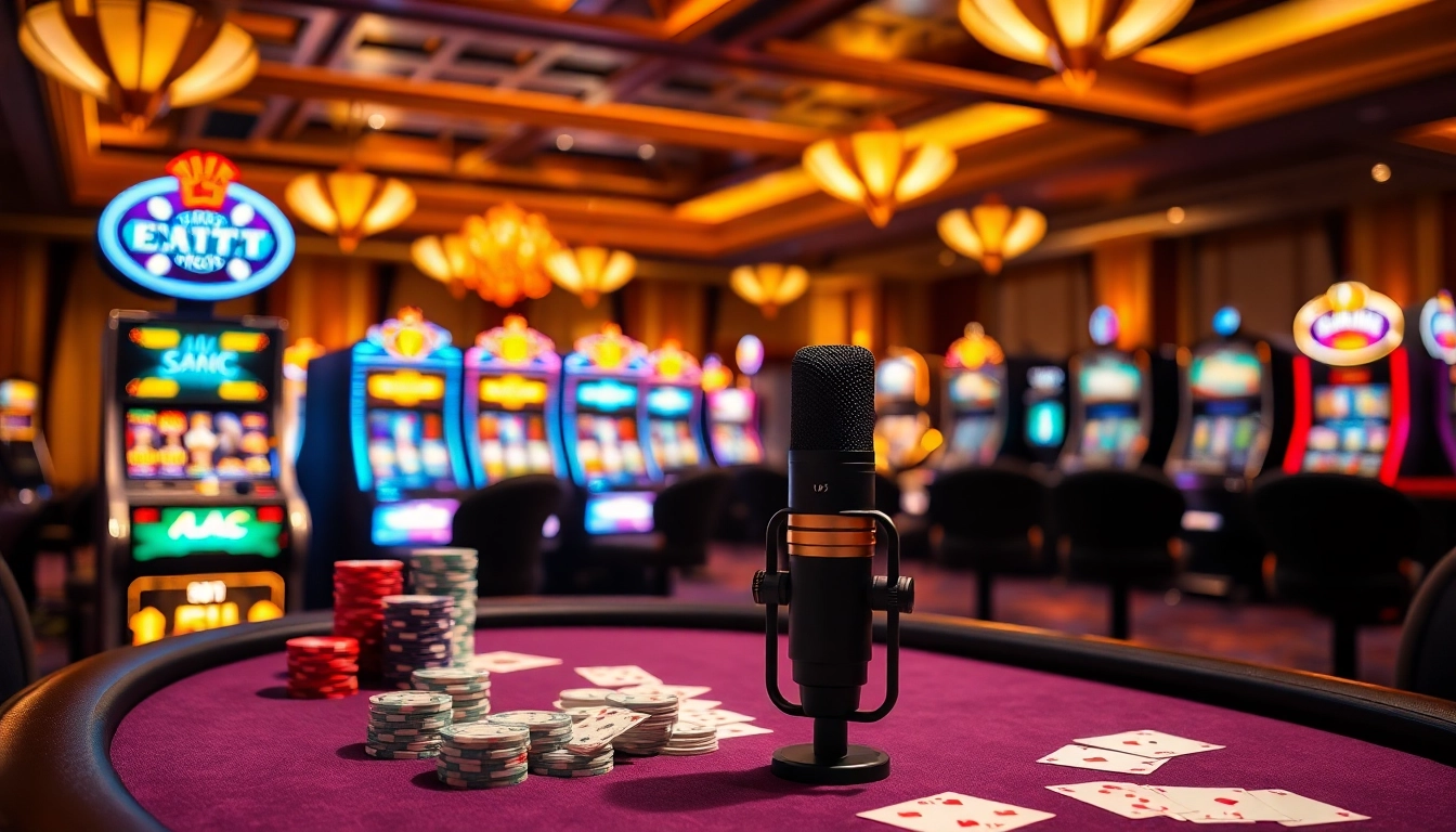 Recording the thrill of poker with the MV88 microphone in a vibrant casino setting.