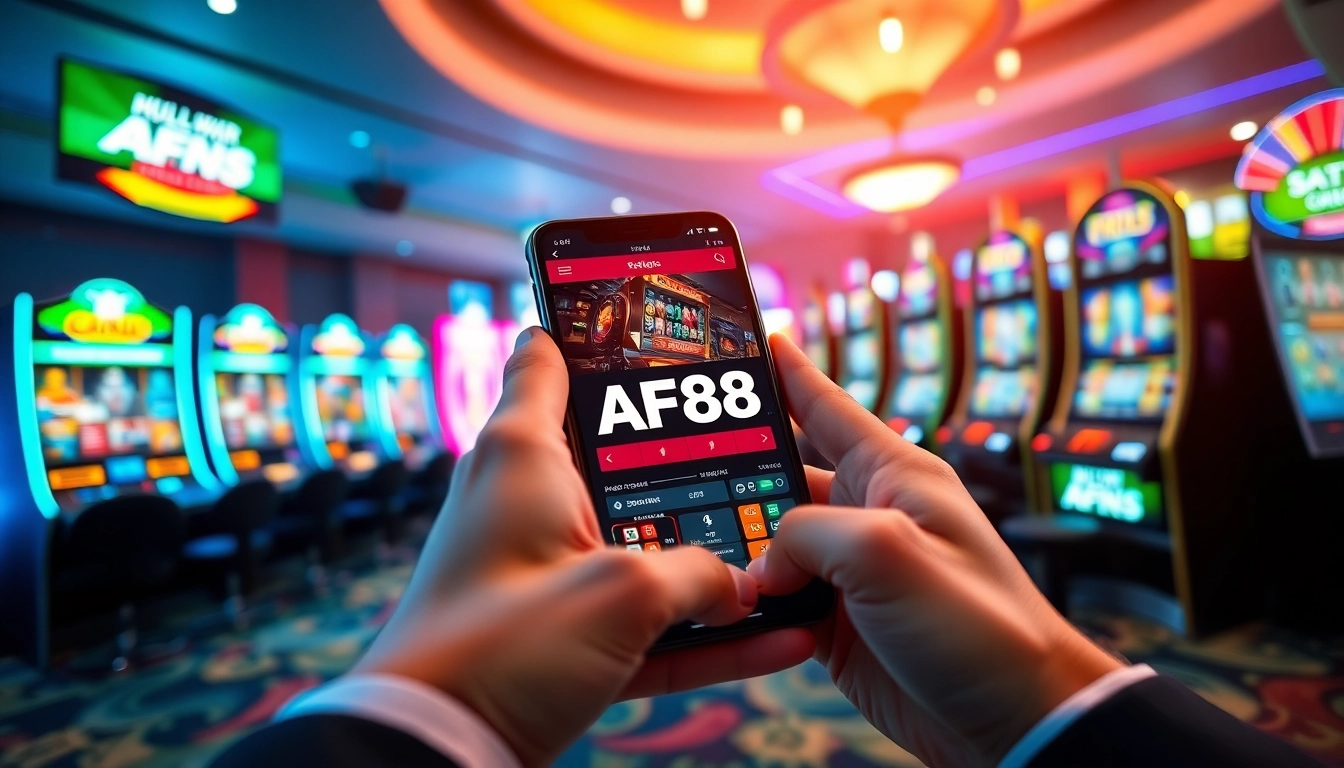 Engaging user experience on AF88 betting app with dynamic gaming options.