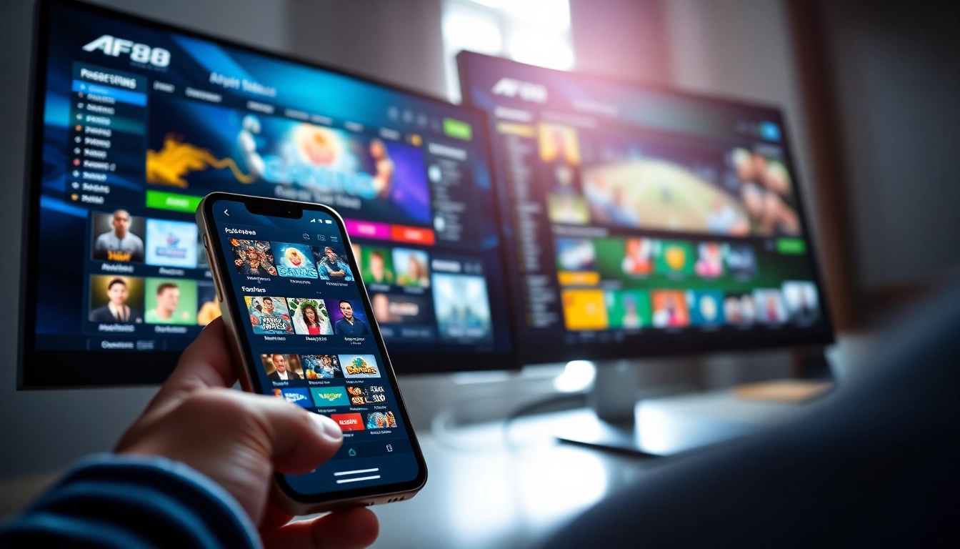 Experience seamless online gaming with AF88's vibrant platform interface