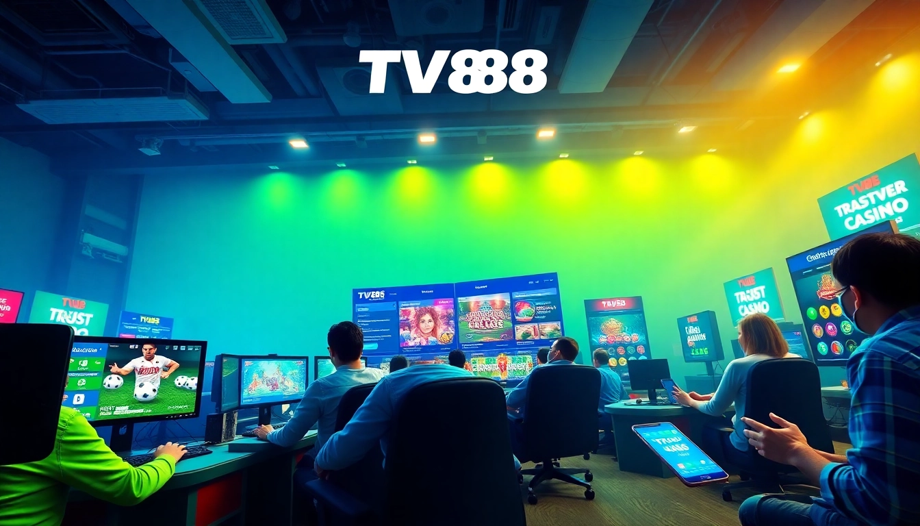 TV88 online gaming platform interface with engaging games and vibrant atmosphere.