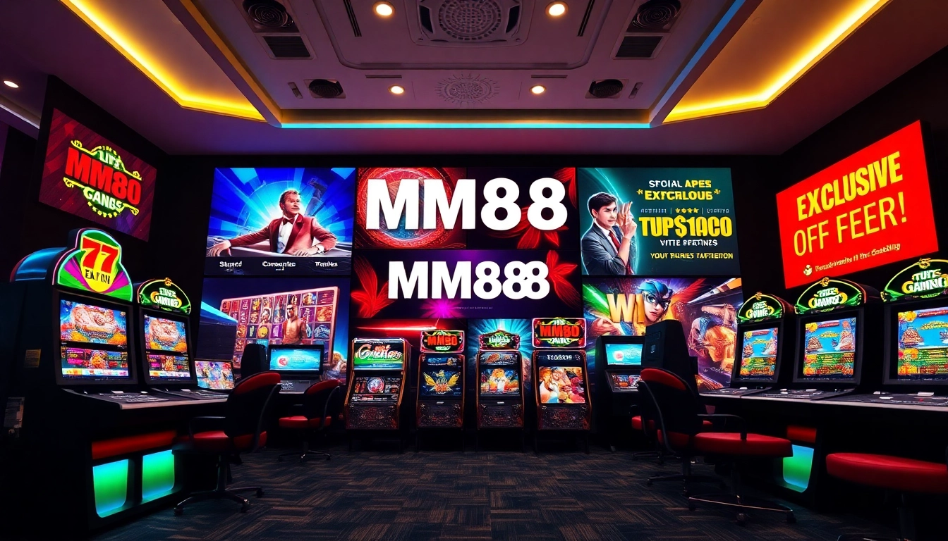 MM88's engaging online gambling platform showcasing casino games and promotions.