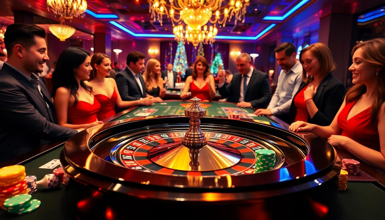 Players engaging with the roulette table at nohu90 casino, enjoying thrilling betting action.