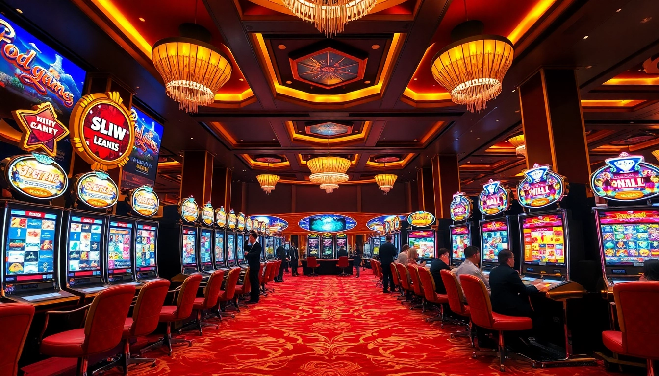 Experience the thrill of Nổ Hũ at our luxurious casino with vibrant slot machines.
