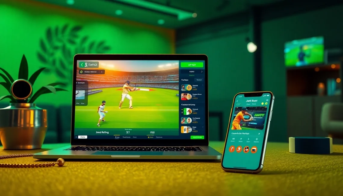 Engaging scene of Jeetbuzz online betting interface with cricket match streaming and user-friendly app.
