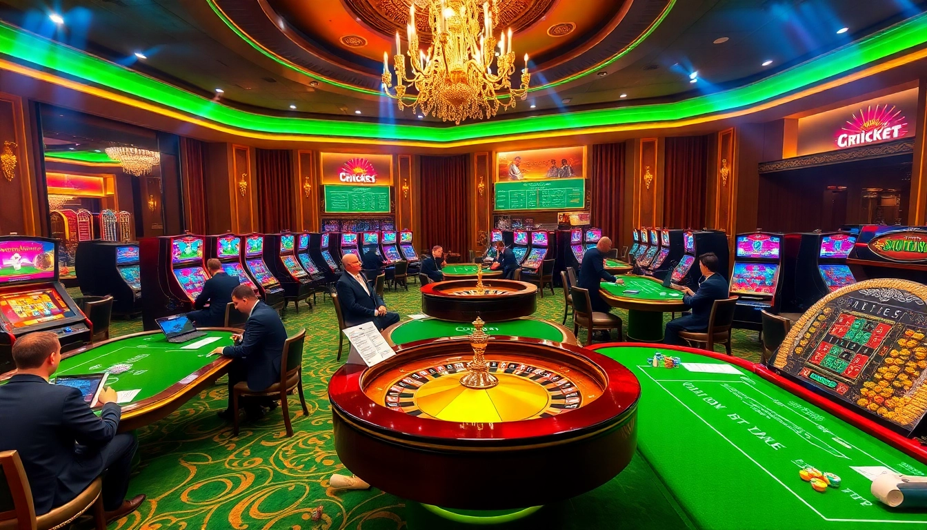 Experience the excitement of crickex with vibrant betting tables and cricket-themed games.