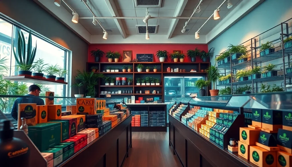 Browse a well-organized Weed Store featuring quality cannabis products.
