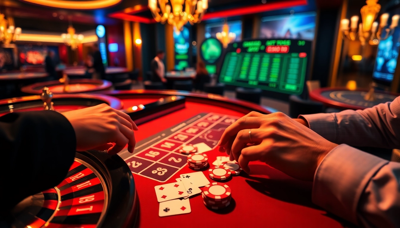 7m betting strategies illustrated at a luxurious casino table with poker chips and playing cards.