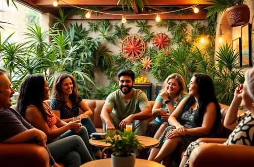 Venez découvrir un social club espagne vibrant et accueillant avec des membres se divertissant ensemble.