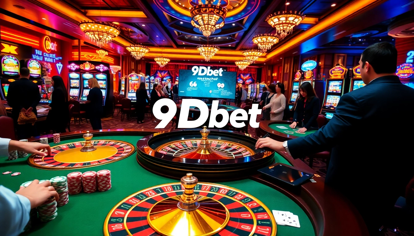 Experience the thrill of playing at 9Dbet with vibrant casino games and winning moments.