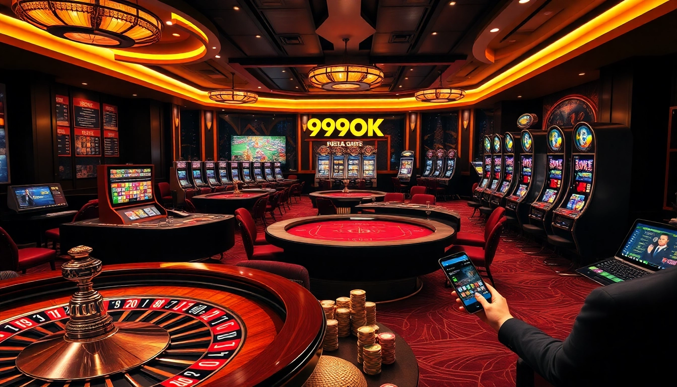 Experience the excitement of 99OK online gambling with dynamic casino visuals and immersive gameplay.