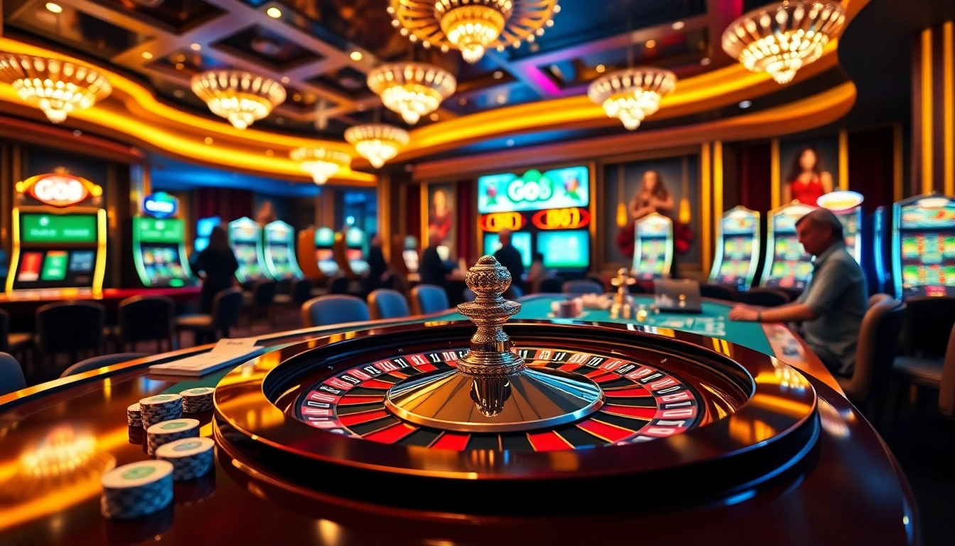 Exciting gameplay at Go8 casino table featuring vibrant chips and a roulette wheel.