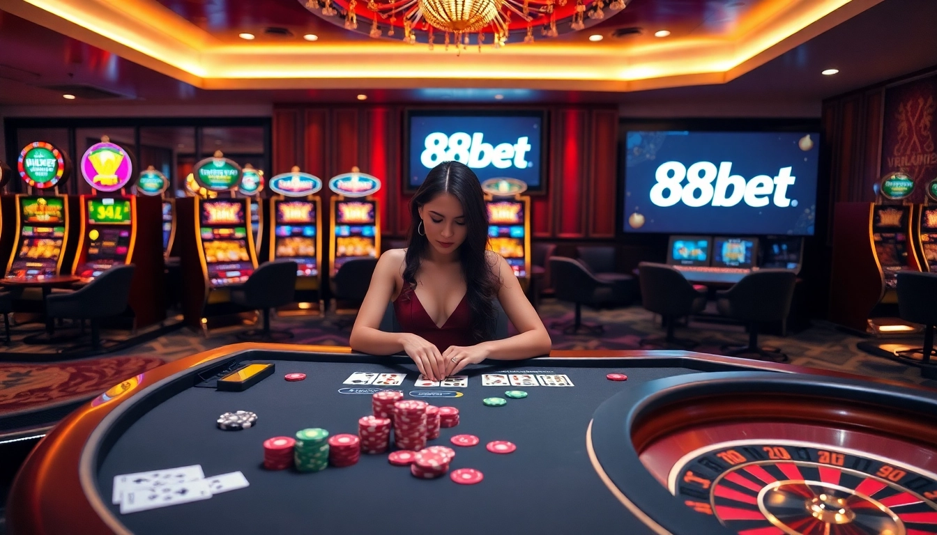 Experience high-stakes excitement at 88bet with luxurious casino tables and thrilling gameplay.