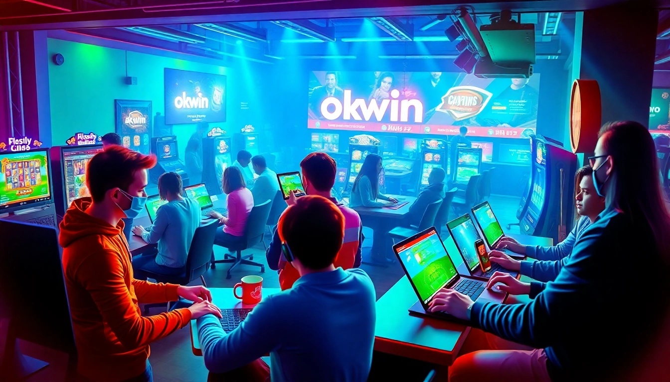 Okwin online gaming platform showcasing vibrant gaming activity and immersive experiences.