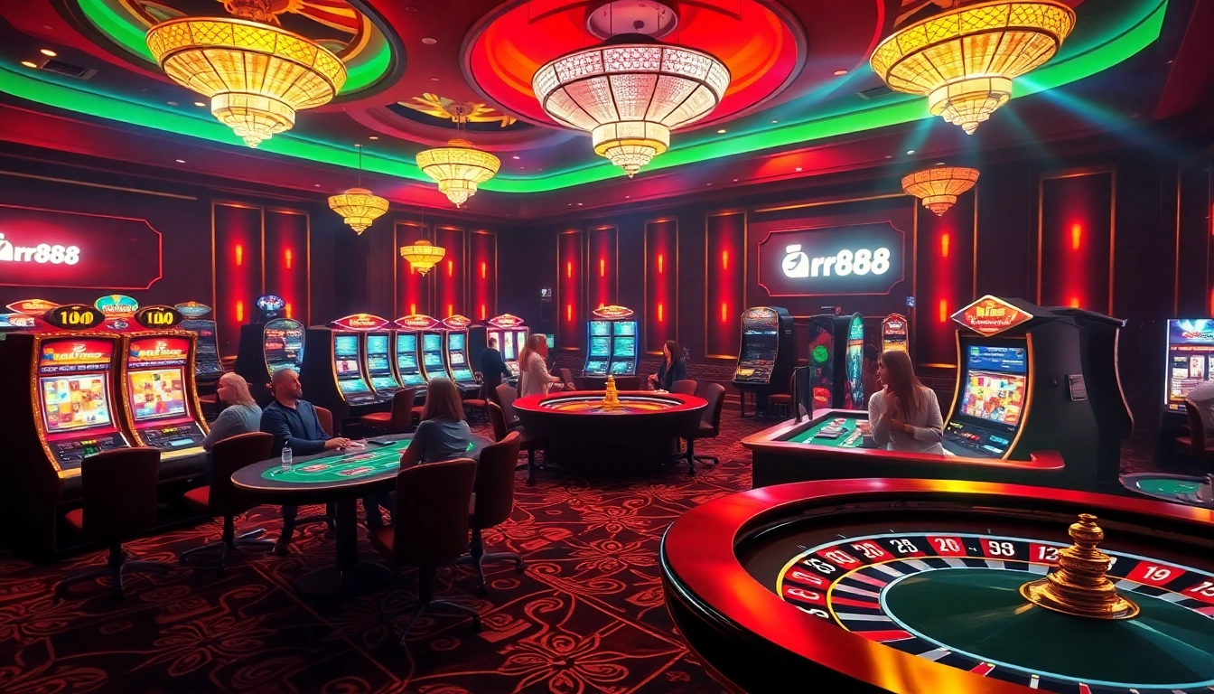 Experience thrilling gameplay at rr88 with dynamic casino tables and vibrant slot machines.