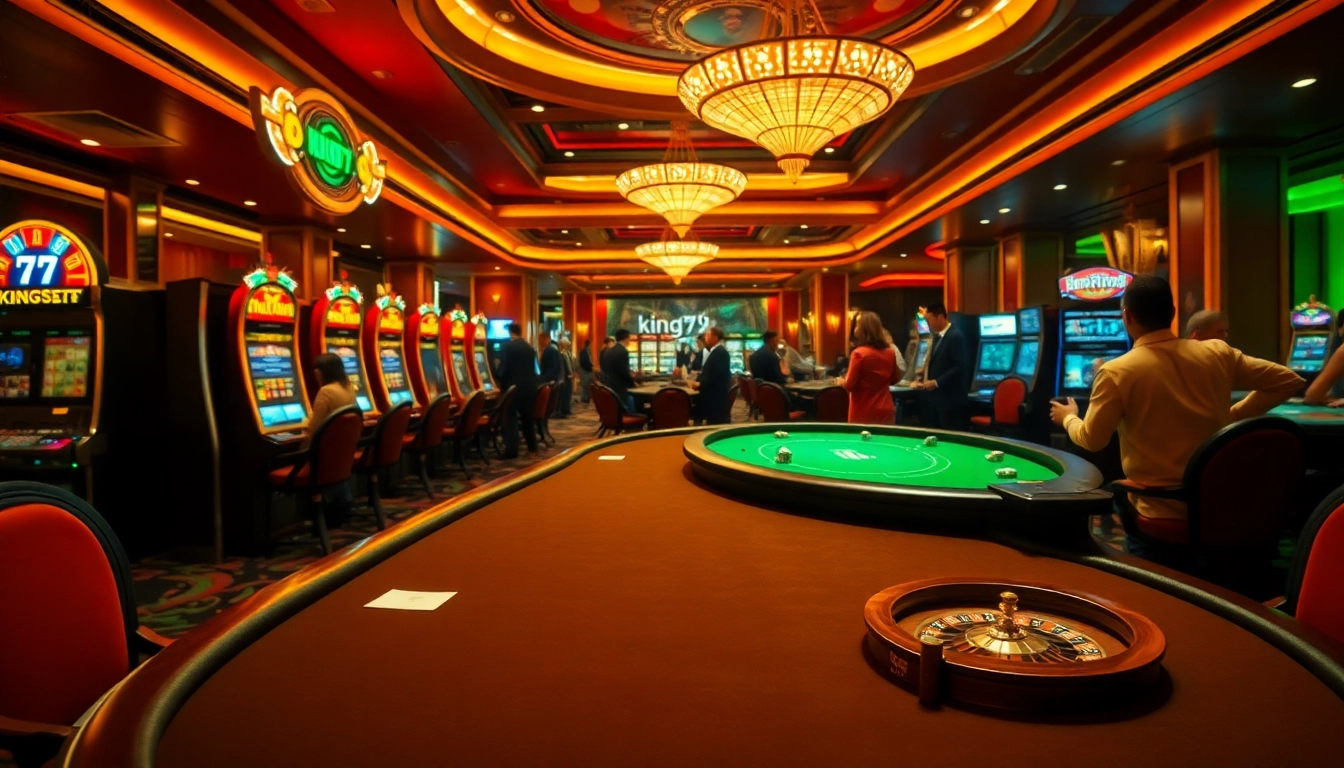 Experience the thrill of king79 in an elegant casino with vibrant games and luxurious surroundings.