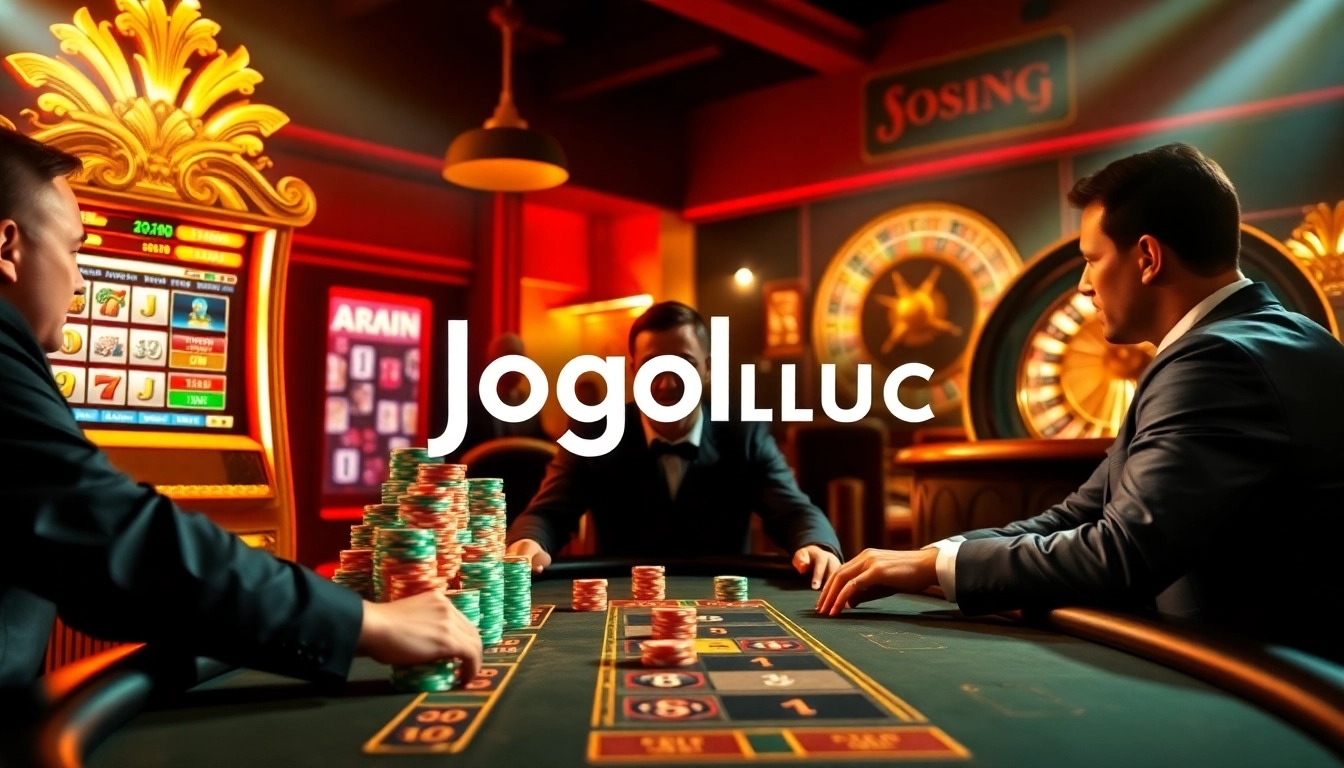 Experience the thrill of poker at Jogoluck's luxurious casino table.