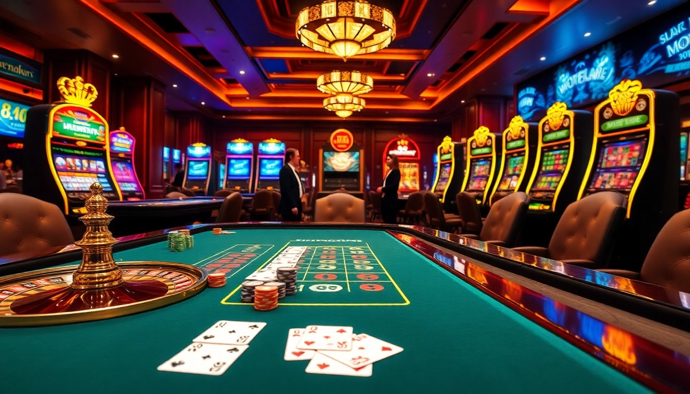 Experience the thrill of gaming at gg88 with vibrant slot machines and poker chips.