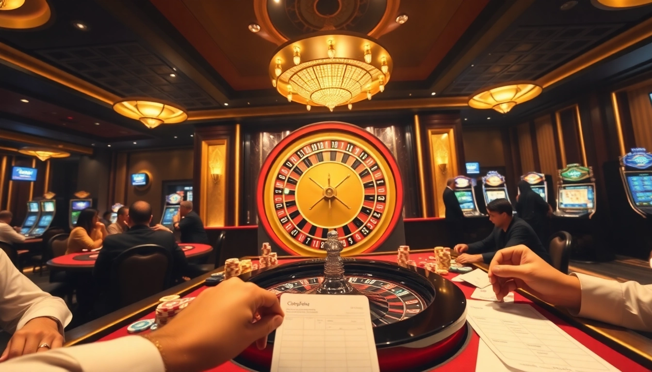 Experience the thrill of NK88 gambling with vibrant casino tables and dynamic players.