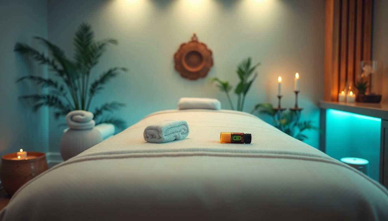출장마사지용 차분한 분위기와 전문적인 요소가 어우러진 가정 환경
