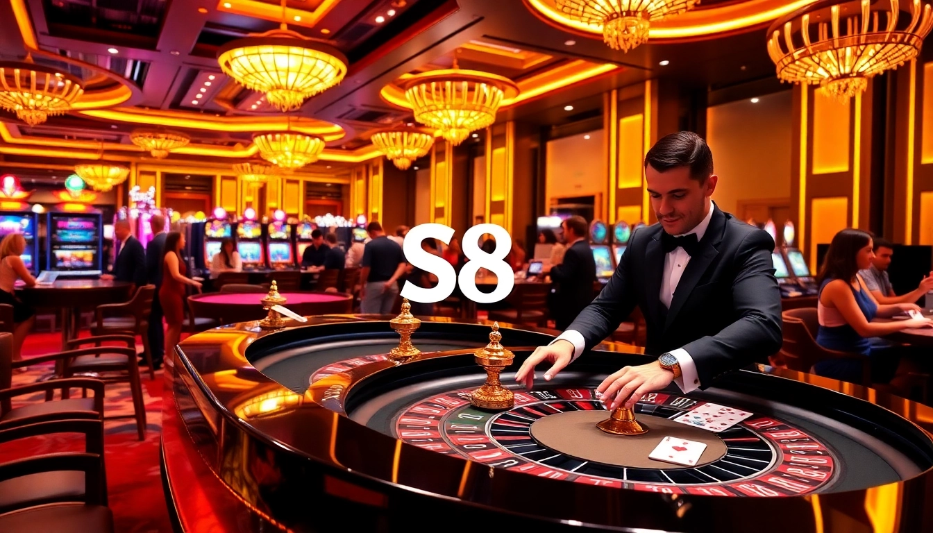 S8 online casino players engaging with roulette and mobile gaming for a thrilling experience.