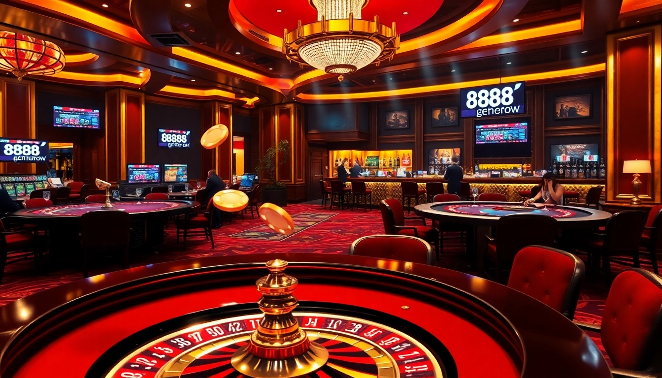 Experience the thrill of high-stakes gambling at 888new's premier casino scene, featuring poker and roulette.